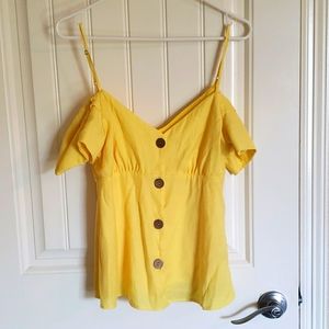 Medium peach love yellow top